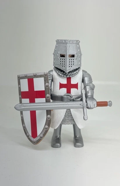PLAYMOBIL X4 FIGURINES Chevalier Templier Médiéval Croisé Ref 4534 5825