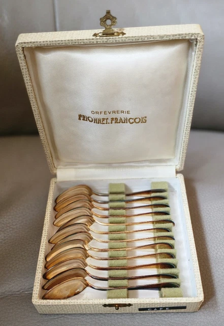 12 cuillères à café en métal argenté François frionnet modèle
