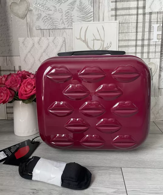 LULU GUINNESS TRAVEL Hardsided Lips Vanity Case Accessory Bags