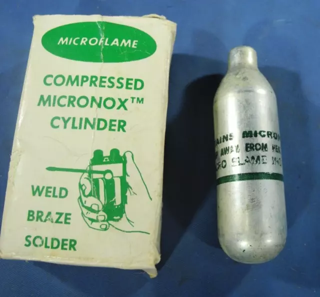 1 Microflame Compressed Oxygen Micronox Cylinder | Weld/Braze/Solder FREE SHIP!