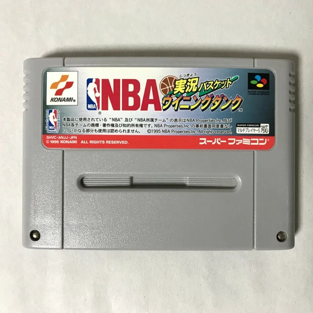 NBA Jikkyou Basket Winning Dunk Jikkyo Nintendo SFC SNES NTSC-J Japan Konami