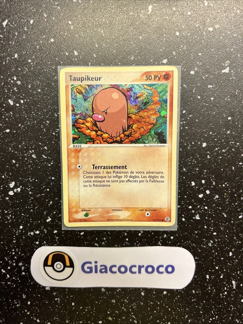 61/112 ex red light green leaf Holo reverse leaf Pokemon Mole Card VF fr fra