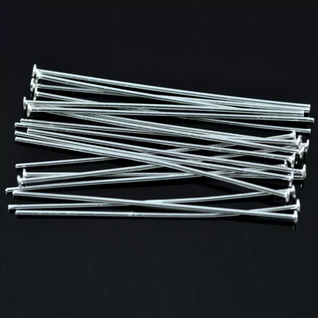 Genuine Solid 925 Sterling Silver T-Pin Flat Head Pins Jewellery Making Findings