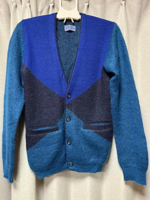 Blue Blue Japan Pure Indigo Button Closure Blue Knit Cardigan Size 1 (Small)