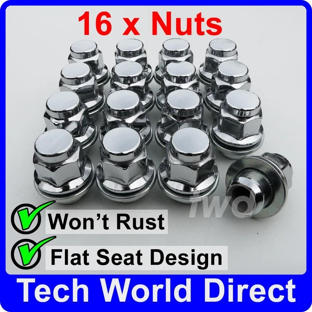 Set Of 4 Chrome Alloy Wheel Lug Nuts For Toyota Yaris - High Quality Replacement 12 thumbnail image