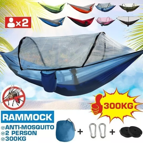 Portable Tent Camping Hammock with Mosquito Net Withstand Weight 300KG 1-2Person