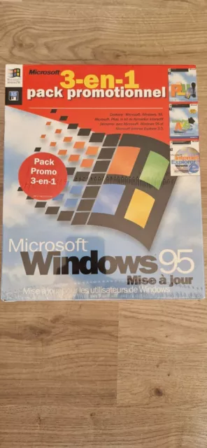 pack promotionnel 3-en-1 Microsoft Windows 95 Mise à jour NEUF sous blister