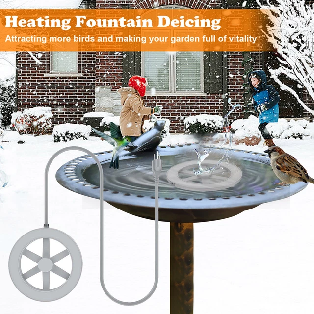 WATERPROOF BIRD BATH Heater Antirust Energyefficient 70w Pond Deice