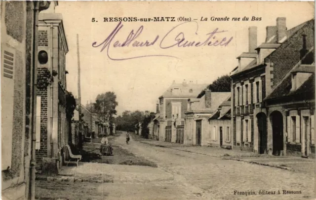CPA RESSON-sur-MATZ La Grande rue du Bas (376961)