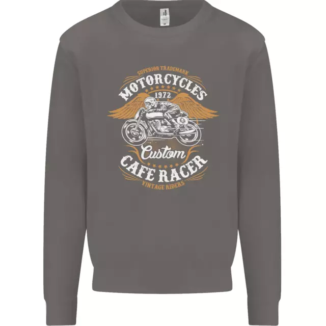 Felpa Maglione Biker Personalizzata Cafe Racer Moto da Uomo 3