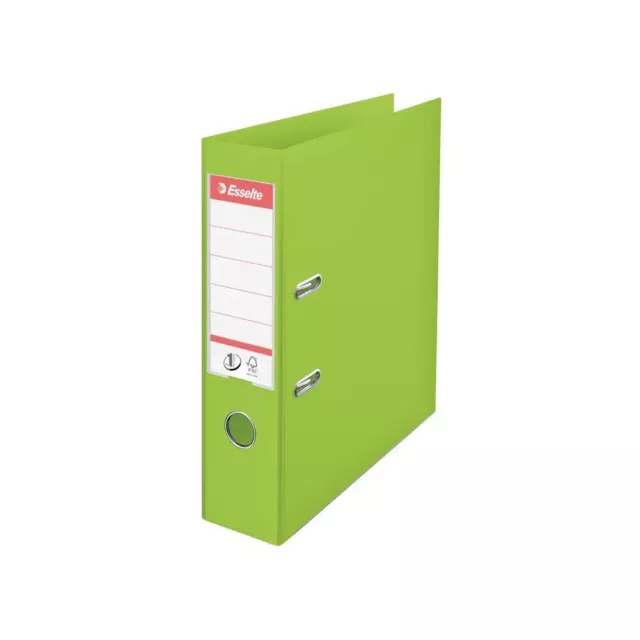 Esselte Lever Arch File Polypropylene A4 75mm Green 9 Pack 48066 Free Delivery