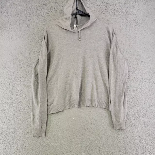 Fabletics Crop Hoodie Womens XL Extra Large Gray Pullover Sweater Athleisure