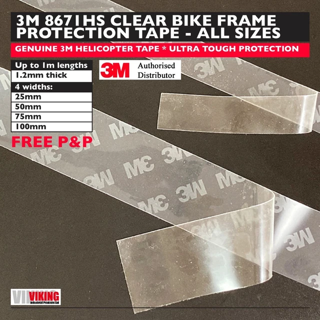 3M Clear Helicopter Tape Film Bike Paint Frame Protection Self Adhesive Helitape