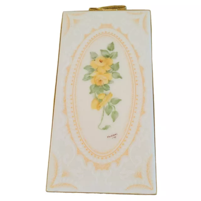 Vintage Italian Ceramic Tile Siena Decorative Tile Floral