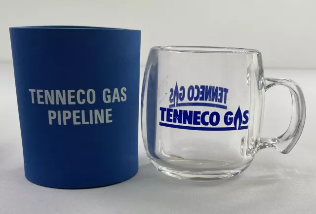 Tenneco Oil & Gas Glass Mug And Blue Coozie