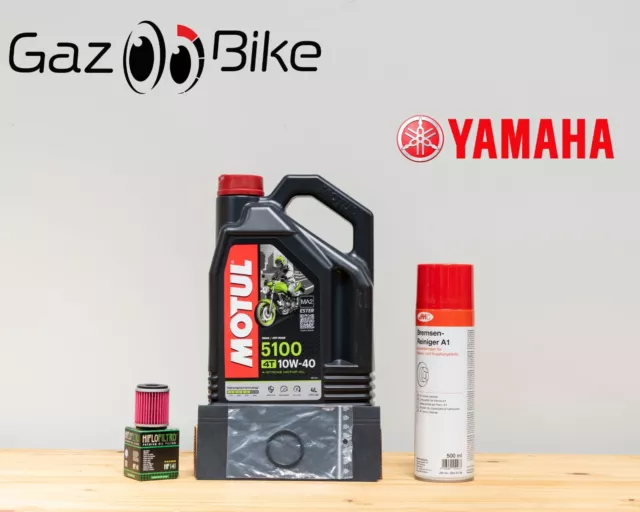 Kit Entretien Vidange Standard YAMAHA MT 125 de 2020 à 2023 MOTUL 5100 10W40 4L