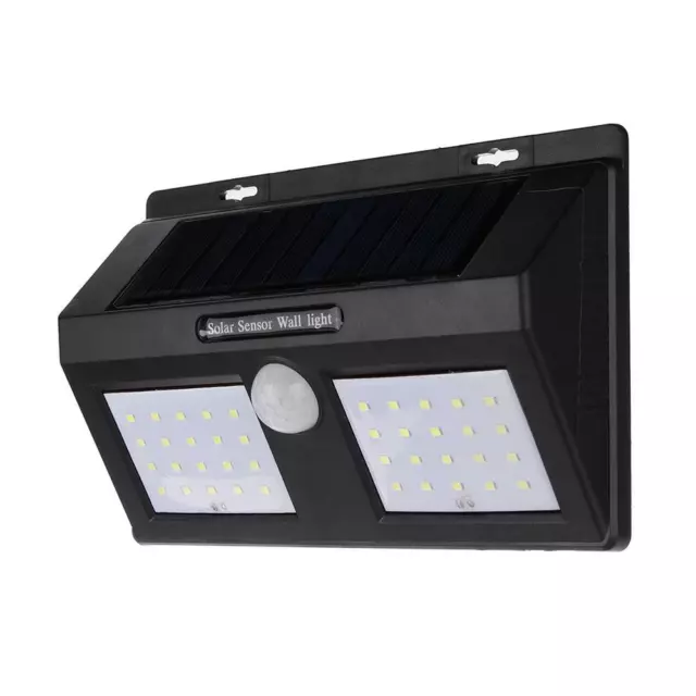 40 LED Solar Powered PIR Motion Sensor Wall Lamp Waterproof Security White Light