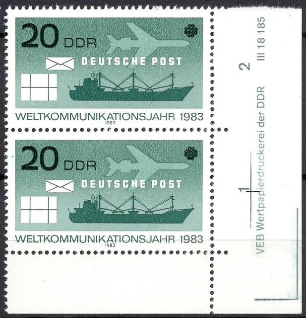 DDR 1983 Mi.Nr. 2772 ** postfrisch Eckrand mit DV Druckvermerk