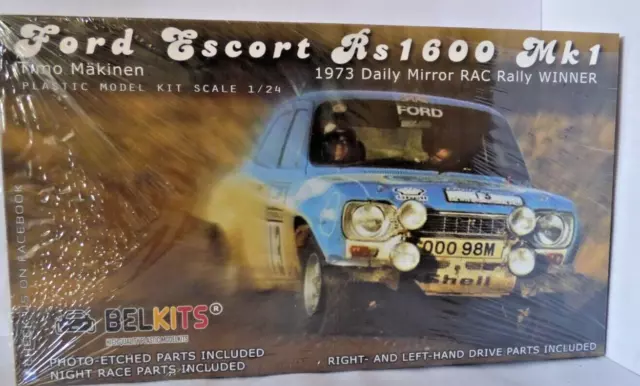 Belkits Ford Escort RS1600 Mk 1 1973 RAC Rally Winner Timo Makinen 1:24 Scale