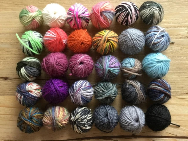Reste Sockenwolle 30 Knäuelchen handgefärbt, Lana Grossa, Regia , Opal Nr. 5