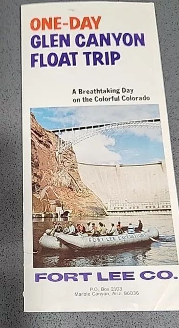 1973 Glen Canyon Dam Travel Guide color brochure Tourist Vacation Vintage