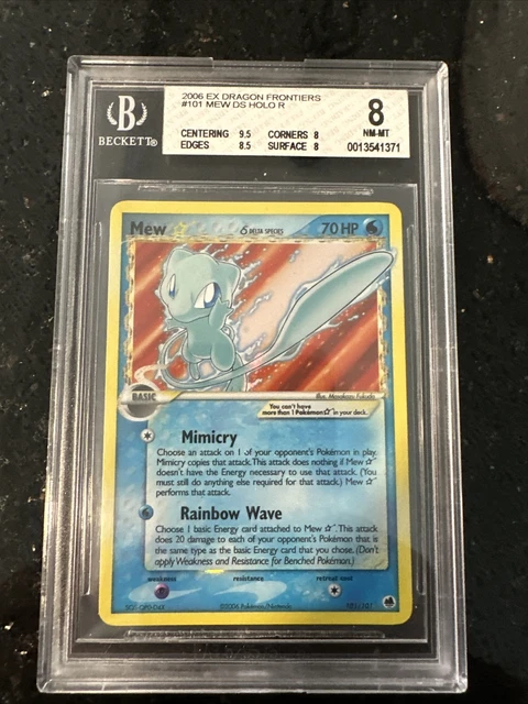 Pokemon TCG Mew Gold Star Delta Species Dragon Frontiers 101/101 Holo Bgs 8