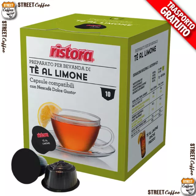 40 Cialde Capsule The Te Tè Al Limone Ristora comp. Nescafè Dolce Gusto gratis