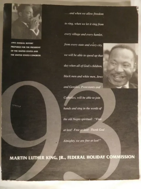 Rare Book ~ Martin Luther King Jr. ~ Federal Holiday Commission 1993