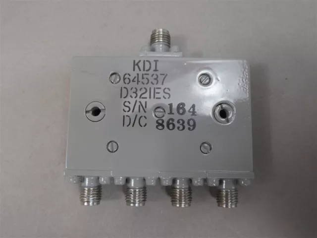 KDI / Aeroflex D321ES RF Power Divider NSN: 5985-01-270-2072 NEW