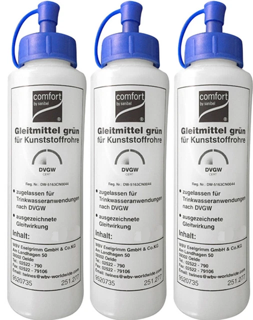 GLEITMITTEL STECKMUFFE 250 ml HT/KG Rohr Kunststoffrohr Schmiermittel  Silent EUR 10,00 - PicClick DE