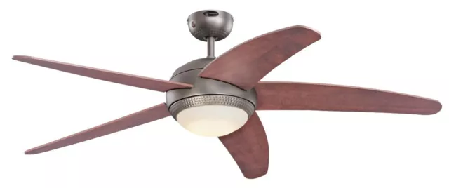 Ventilatore da soffitto con luce LED e telecomando Westinghouse Bendan Applewood 132 cm 52"