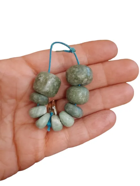 Pre-columbian Mayan Jade Bead Assortment