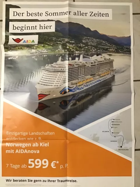 Aida Das Clubschiff Din A1 Kreuzfahrt Schiff Poster Plakat Cruises Nova Norwegen