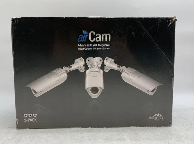 ONLY 2 Ubiquiti AirCam Advanced H.264 Megapixel IP Cameras *3rd Camera Missing*