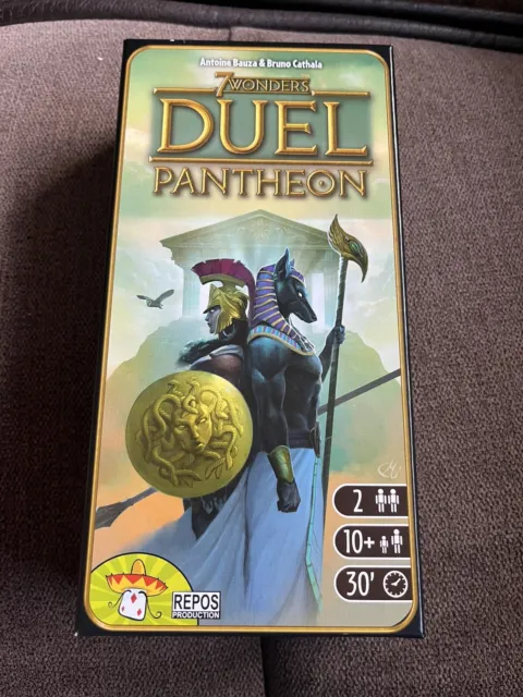 Duel: Pantheon 7 Wonders Board Game  Excellent Complete