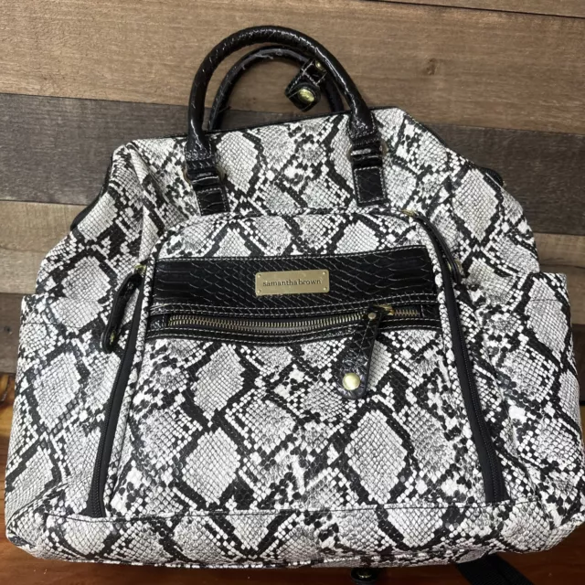 Samantha Brown Carry On Bag Black White-flaw