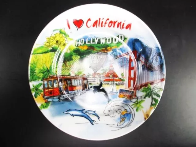 Californien Porzellan Teller USA in exclusiver Foto Gift Box,Collector Plate