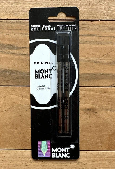 NEW Montblanc Rollerball Refills Black Ink Medium Point 2pk MNB15158 Germany NEW Montblanc Rollerball Refills Black Ink Medium Point 2pk MNB15158 Germany