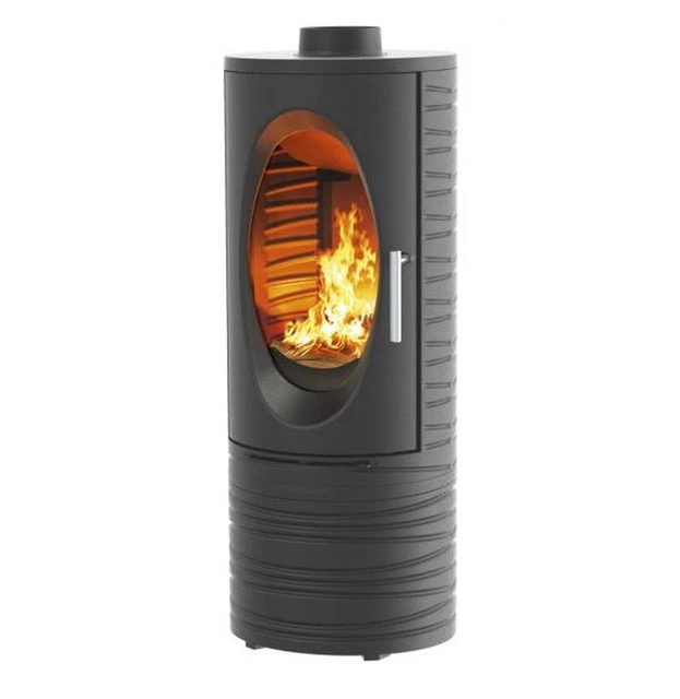 Poêle à Bois Godin 244/124 émaillé Noir - 10kw, Fonte Française, Sortie 111mm