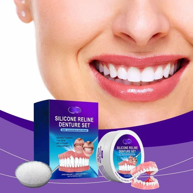 SOFT SILICONE RELINE Denture Set for Dentures Veneers Teeth £9.35 ...