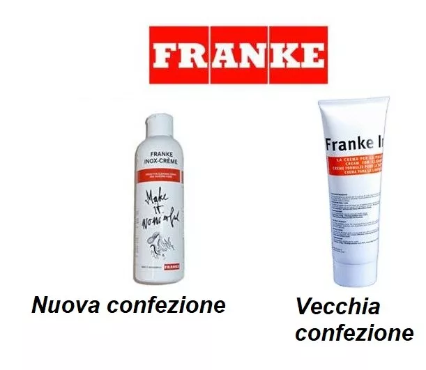 CREMA FRANKE PER LA PULIZIA DI ACCIAIO INOX LAVELLI CAPPE CUCINE A GAS 250  g EUR 7,35 - PicClick IT