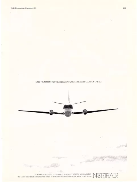 (Aab4) Advert 11X8" Only From Northair The Cessna Conquest