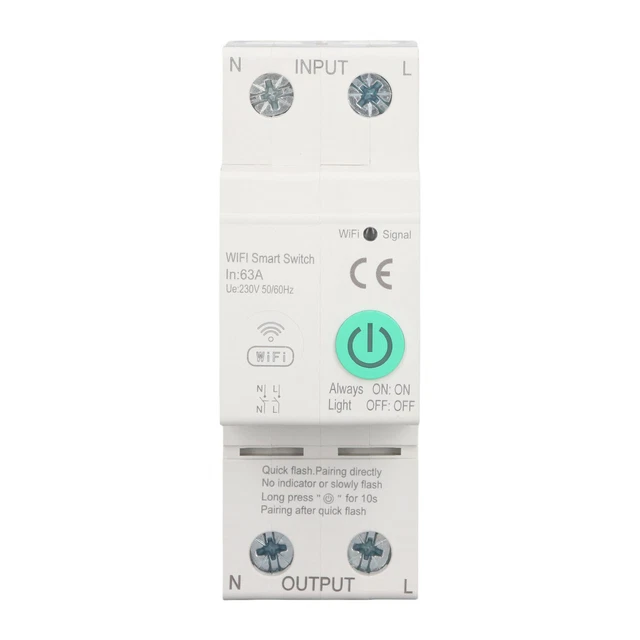 WiFi Smart Metering Commutateur De Fuite Télécommande Sensible 63A 2P