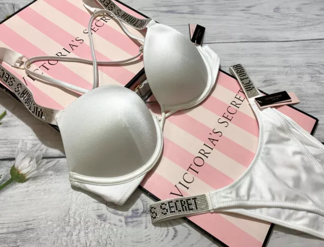 Victoria Secret Shine Bracelet Natation Brésilien Tissu Dur Add-2-cup Pompes Set