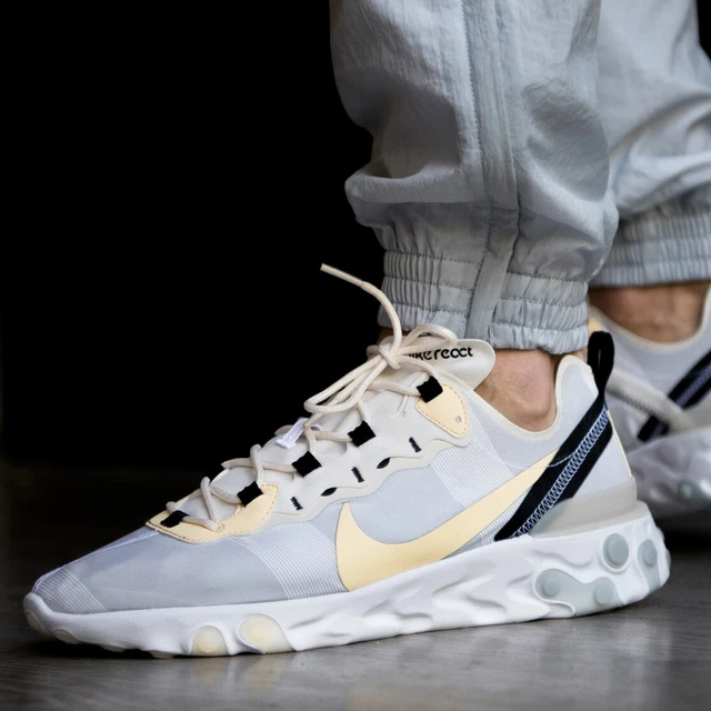 cero Amabilidad ángel NIKE REACT ELEMENT 55 Yellow White Pale Vanilla Men Running Shoe BQ6166-101  sz 9 $100.97 - PicClick