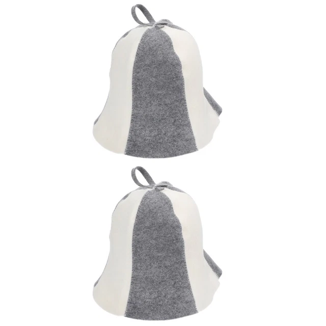 Set 2 Spa Chapeau De Sauna En Feutre Chapeau D'homme Bonnet De Cheveux