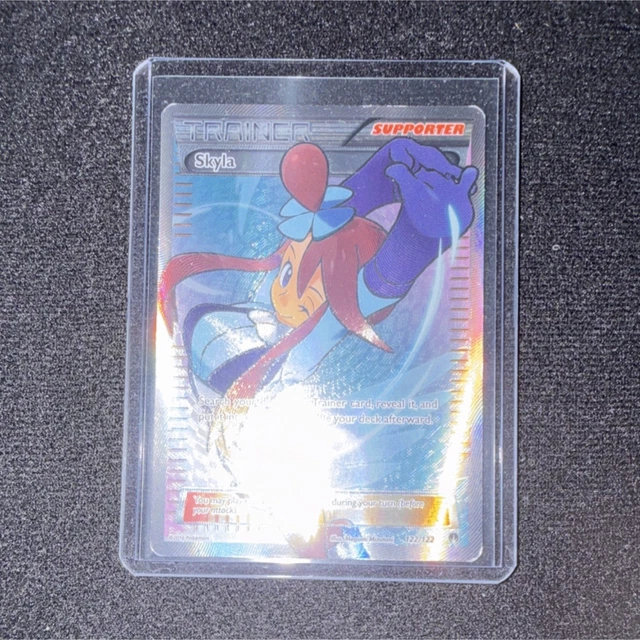 pokemon trading card game mini portfolio Skyla - 122/122 - Full Art Trainer - XY Break Point - Pokemon Card - L   FRENLY BRICKS
