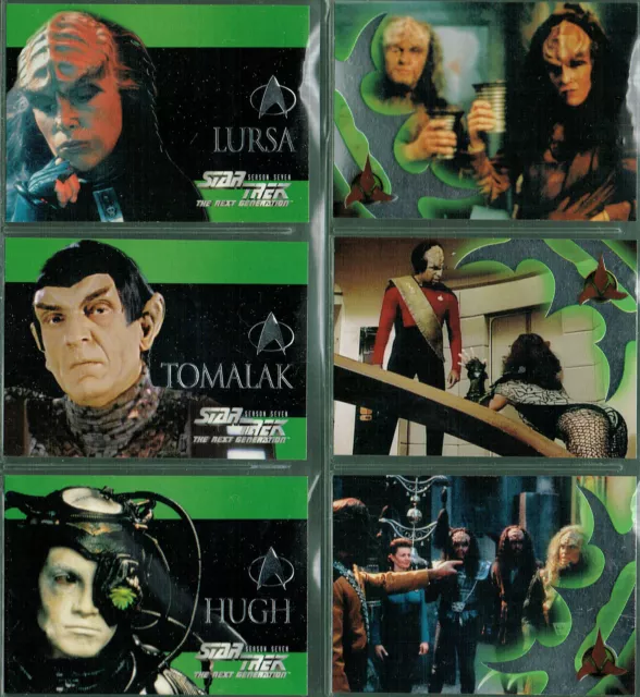 Star Trek The Next Generation Season Seven Single Embossed Cards S37-S42