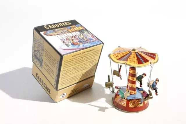 * Blechspielzeug KLEINES DACH-KARUSSELL °° Tin Toy °° Caroussel en Tôle °° 2