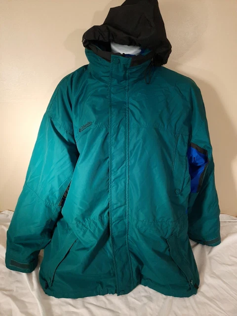 Vintage 90s Columbia Longs Peak Mens Womens Ski Jacket XL 66" Coat Parka Hooded